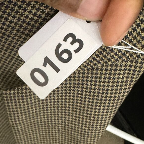 Joseph Abboud Silk Wool Houndstooth Blazer Sport Coat Jacket Men 42L Tan Brown - Picture 16 of 16